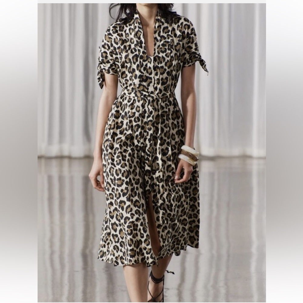 NWT Zara Midi Shirt Dress, Cotton, Size XL